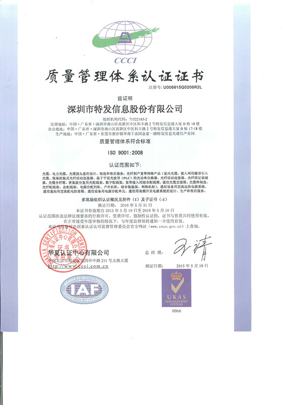 ISO9001:2008質量管理體系